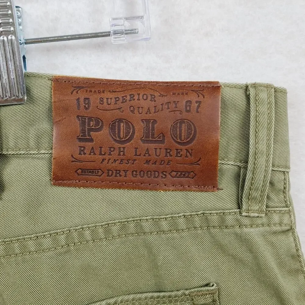Polo Ralph Lauren Green Khaki Pants Men's Size 38/32 PRE-OWNED